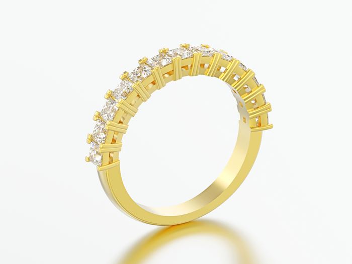 טבעת נישואין חצי איטרניטי בעיצוב מיוחד דגם ענבל