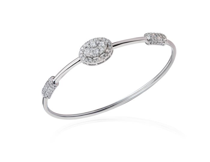 צמיד דגם נוגה משובץ יהלומים