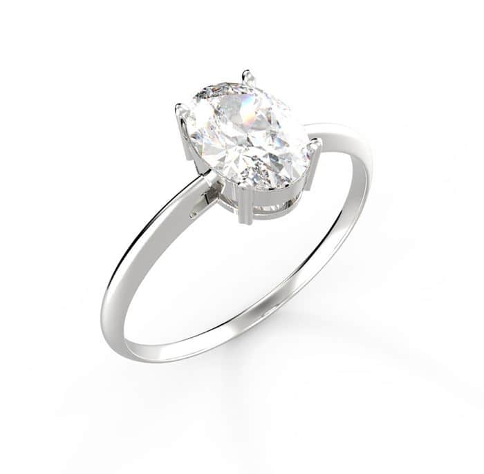 טבעת אירוסין יהלום בחיתוך אובלי