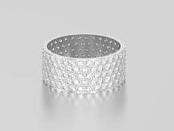 טבעת נישואין 5 פסים יהלומים דגם אלינור