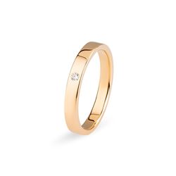 טבעת נישואין קלאסית משובצת יהלום