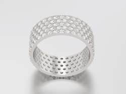 טבעת נישואין 5 פסים יהלומים דגם אלינור