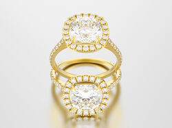 טבעת אירוסין משובצת יהלומים דגם כלנית