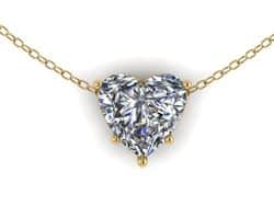 שרשרת יהלום בחיתוך לב