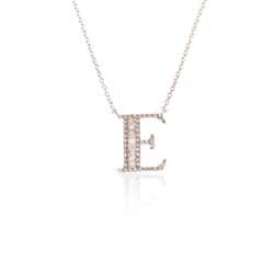 שרשרת תליון עם יהלומים אות E-1