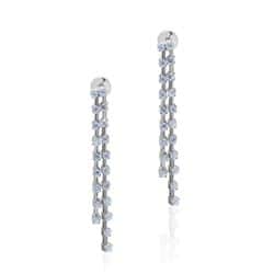 עגילים נופלים יהלומים דגם ניב.