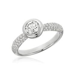 טבעת אירוסין משובצת יהלומים דגם אלין